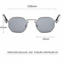 Óculos de Sol Masculino Redondo Steampunk