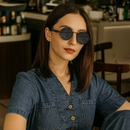 Óculos de Sol Redondo Feminino Fotocromático