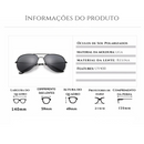 Oculos de Sol Aviador Feminino Polarizado 