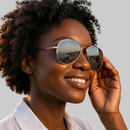 Óculos de Sol Aviador Feminino Polarizado Silver