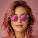 Óculos de Sol Feminino Redondo Pink