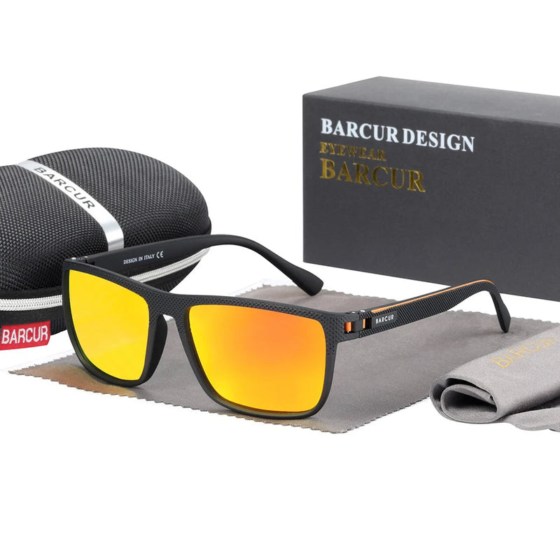 Oculos de Sol Masculino Retangular Polarizado UV400