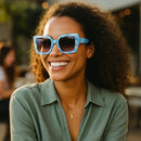 Óculos de Sol Quadrado Feminino eco-friendly 4