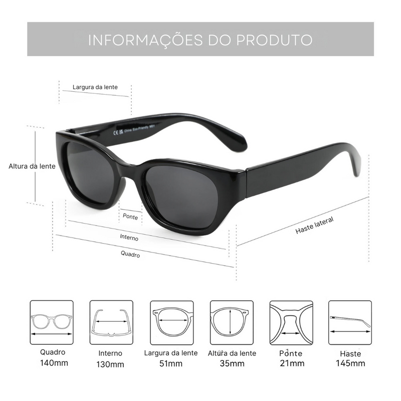 Óculos de Sol Feminino Gatinho