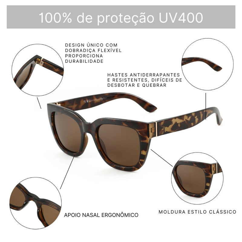 Óculos de Sol Feminino Polarizado Gatinho