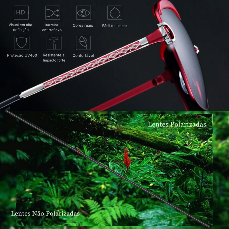 Óculos de Sol Feminino Quadrado Oversized