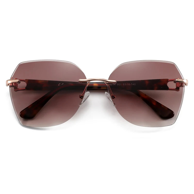 Óculos de Sol Feminino Quadrado Sem Aro