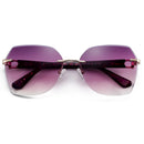 Óculos de Sol Feminino Quadrado Sem Aro