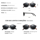 Óculos de Sol Feminino Redondo Polarizado UV400