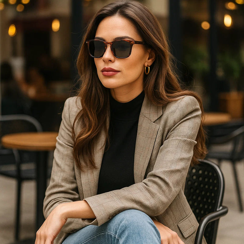 Óculos de Sol Feminino Redondo  UV400 4