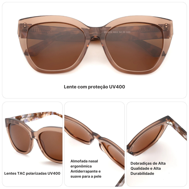 Óculos de Sol Gatinho Feminino Acetato