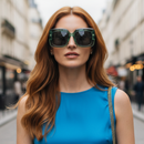 Óculos de Sol Quadrado Feminino Acetato