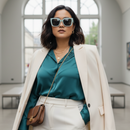 Óculos de Sol Quadrado Feminino eco-friendly