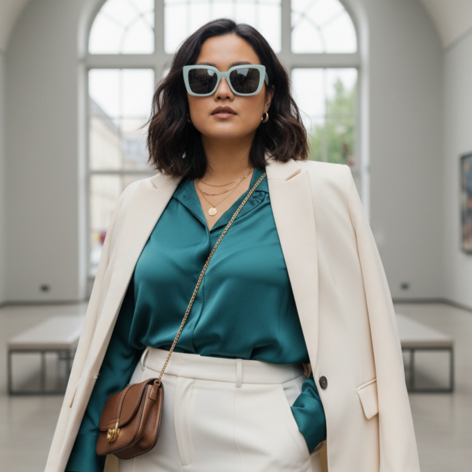 Óculos de Sol Quadrado Feminino eco-friendly