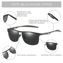 Óculos de Sol Unissex Polarizado Retangular