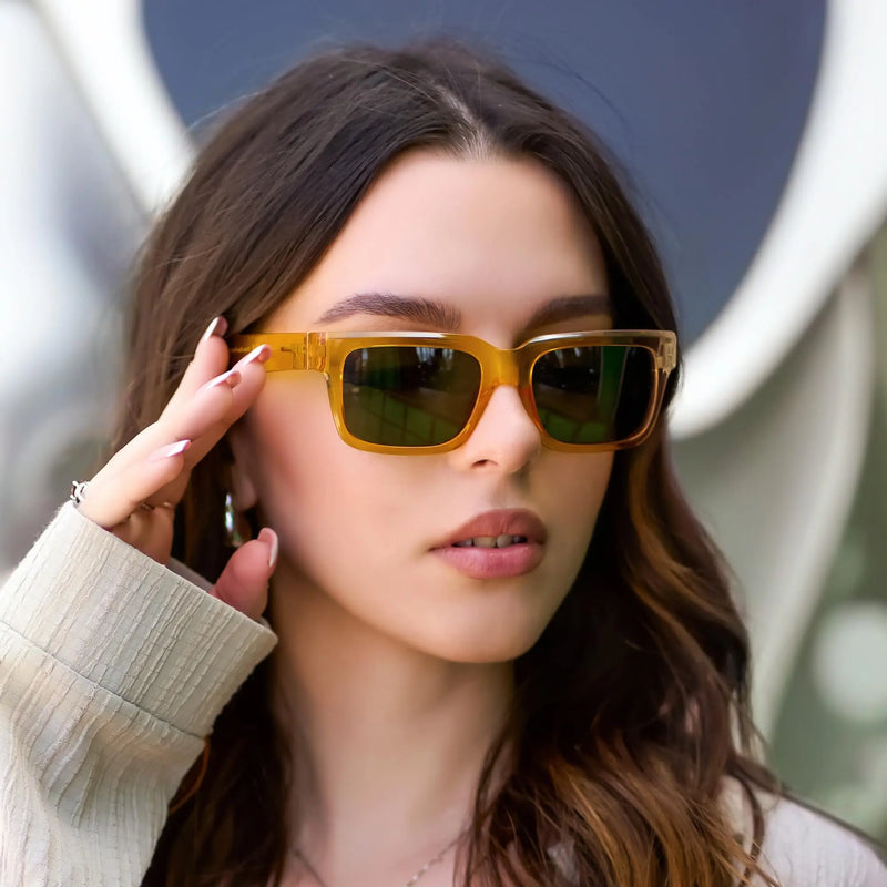 Óculos de Sol Unissex Retangular Polarizado