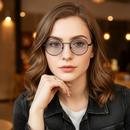 Óculos de Sol redondo feminino fotocromático