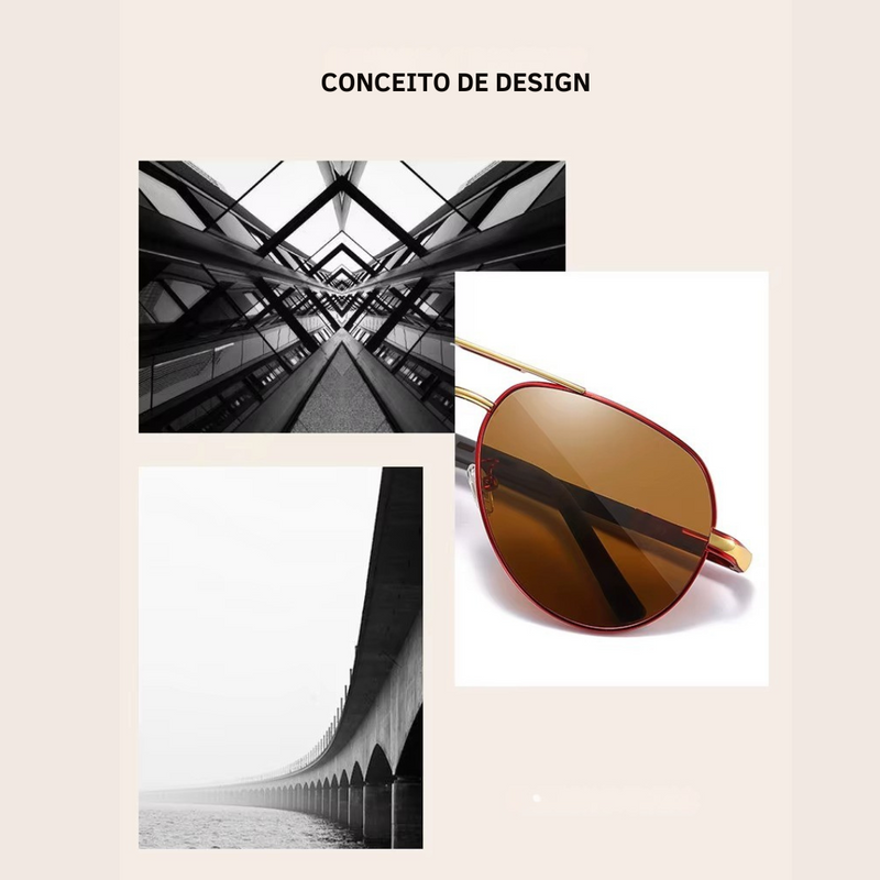 oculos de Sol Aviador Masculino Polarizado UV400   b