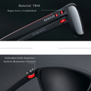 Óculos de Sol Masculino Retangular Polarizado Tea