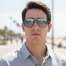 Óculos de Sol Aviador Masculino Espelhado