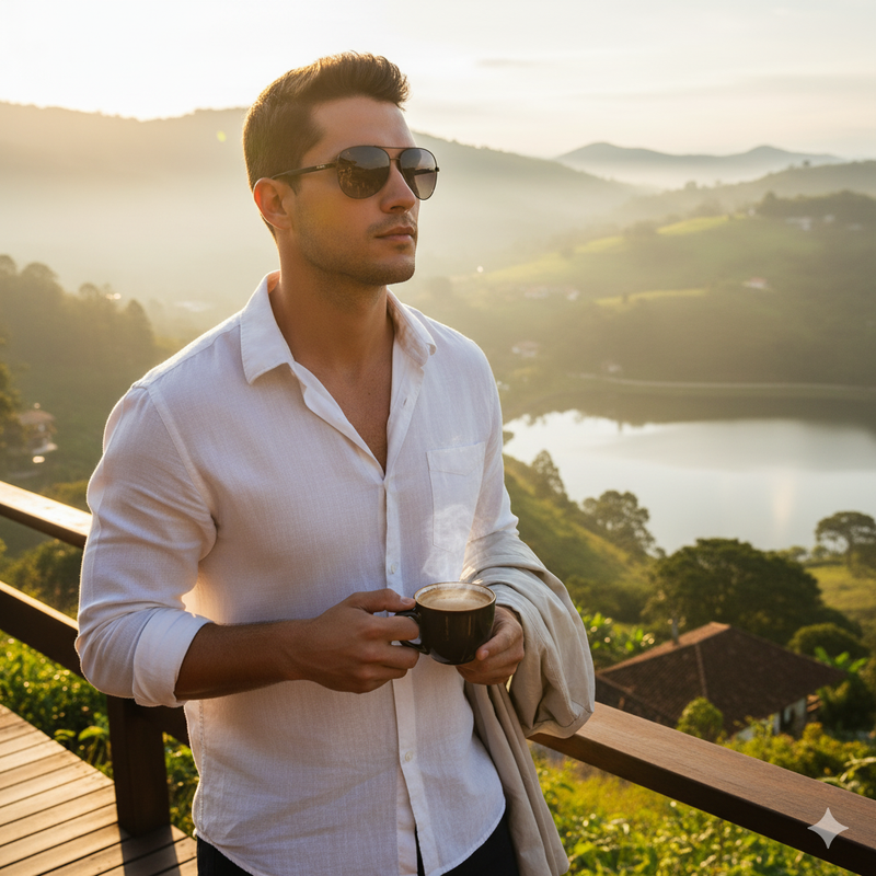 Óculos de Sol Aviador Masculino UV400